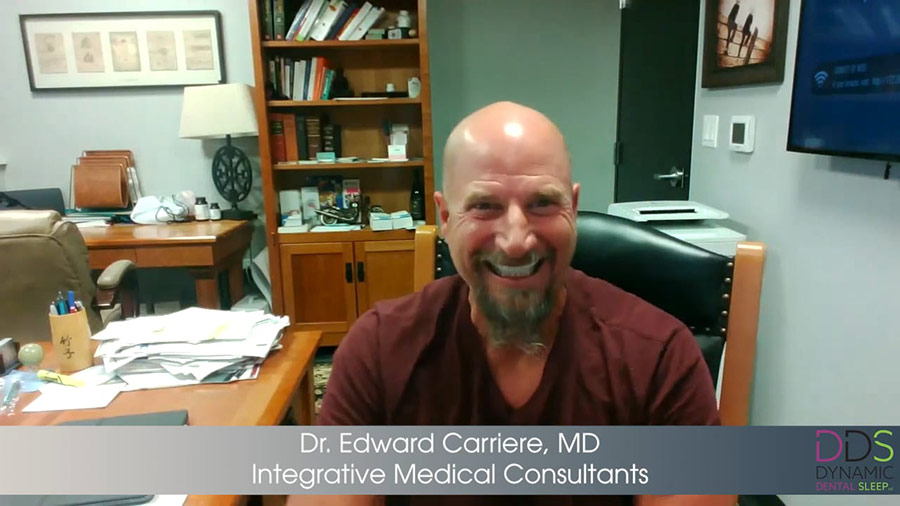 Video still of Dr. Edward Carriere